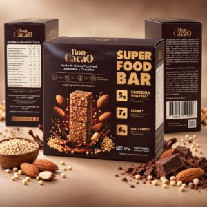 Barra Energética de Quinua Pop , Maní , Almendras y Chocolate Display x 175g