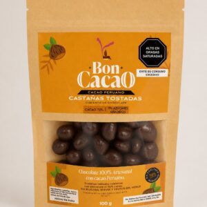 Castañas  Cubiertas de Chocolate al 70% cacao endulzado con Alulosa , Frutos del Monje y Stevia